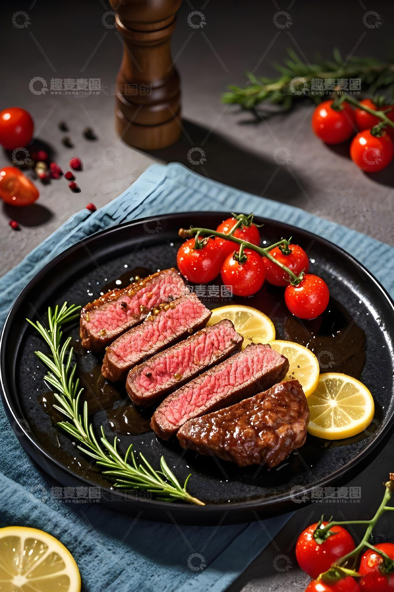 高清大图下载【趣麦麦图】牛排广告美食杂志摄影2