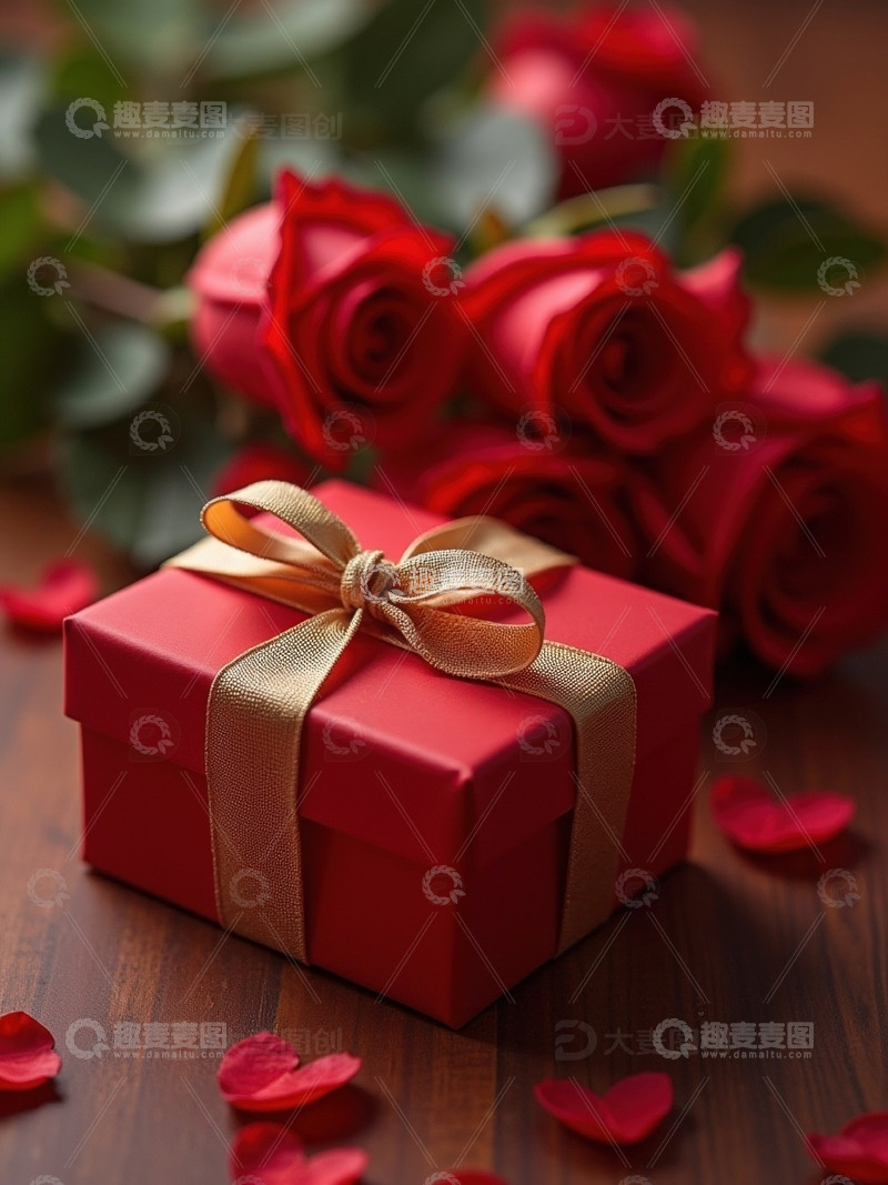 高清大图下载【趣麦麦图】节日礼物玫瑰花