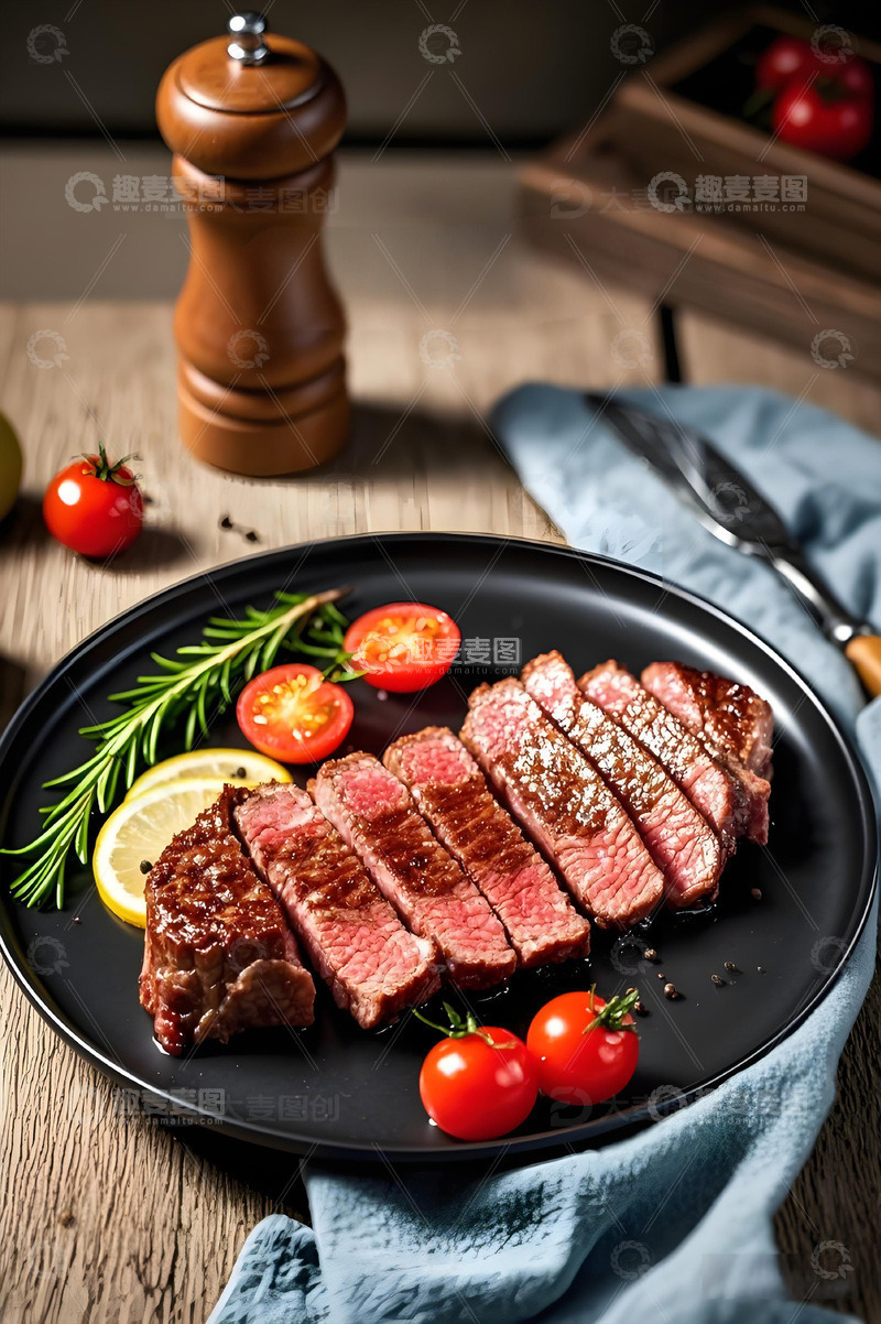 高清大图下载【趣麦麦图】牛排广告美食杂志摄影4