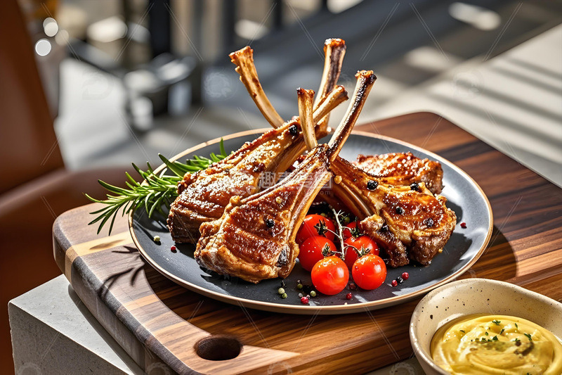 高清大图下载【趣麦麦图】烤羊排美食摄影图3