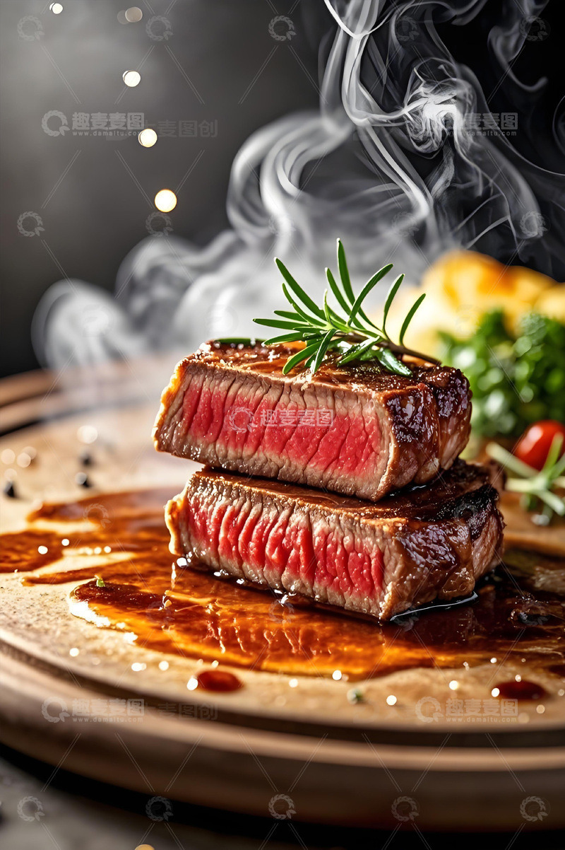 高清大图下载【趣麦麦图】牛排广告美食杂志摄影3