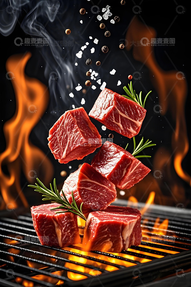 高清大图下载【趣麦麦图】美食摄影烤牛肉