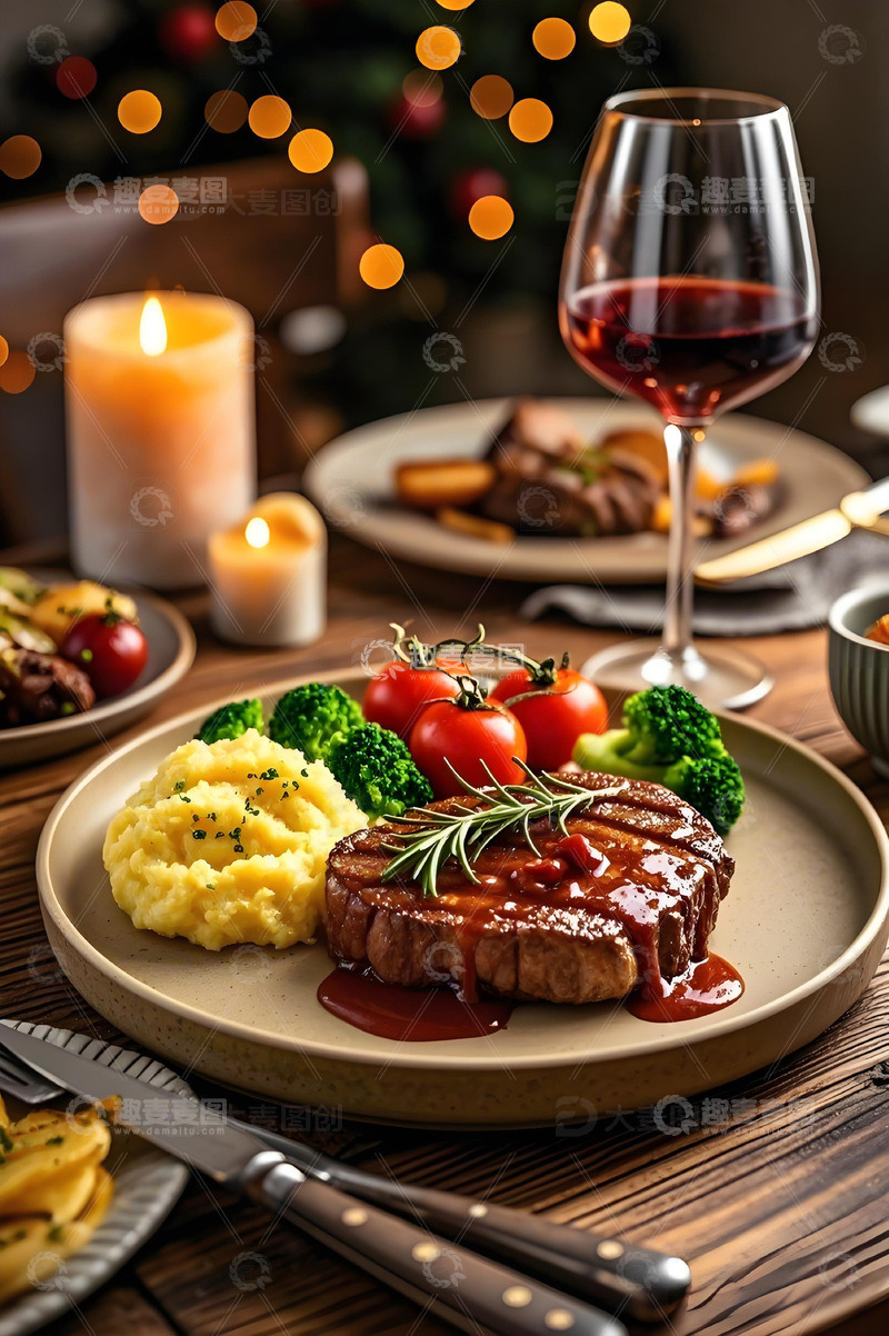 高清大图下载【趣麦麦图】美食摄影之烤牛排1