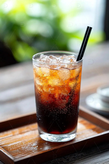 一杯梅子酒咖啡饮品