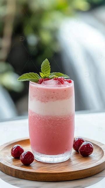 一杯奶昔果汁饮品