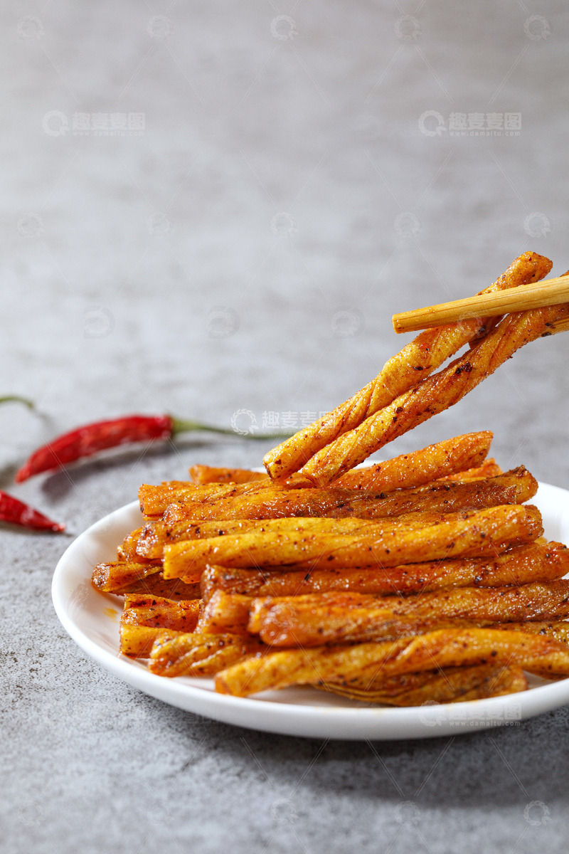 高清大图下载【趣麦麦图】辣条素牛筋面筋辣棒