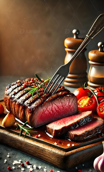 牛排美食杂志封面摄影