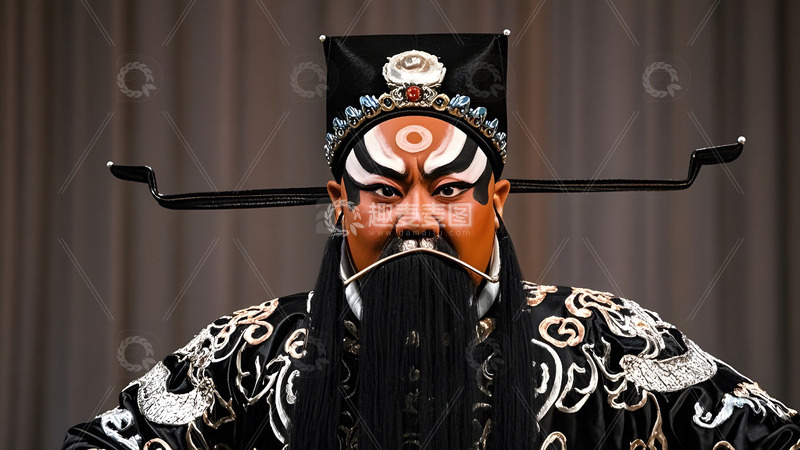 高清大图下载【趣麦麦图】京剧花脸角色文化中国风戏剧演出