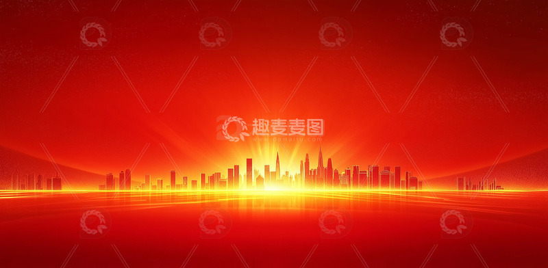 红色年会展会背景图1