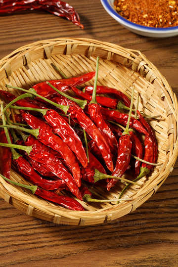 一盘小米辣红辣椒