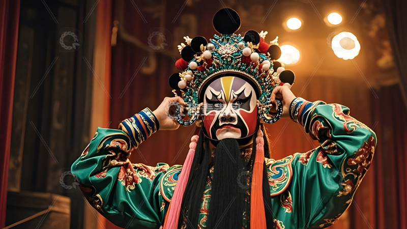 高清大图下载【趣麦麦图】京剧花脸角色文化中国风戏剧演出2