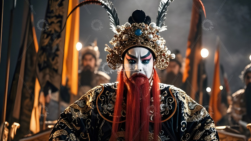 高清大图下载【趣麦麦图】京剧花脸角色文化中国风戏剧演出1