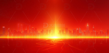 红色年会展会背景图2