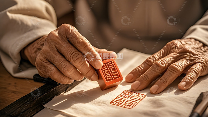 高清大图下载【趣麦麦图】中国风文化传承老工匠专注纂刻工艺