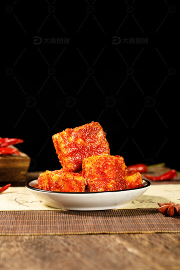 香辣油腐乳霉豆腐一盘