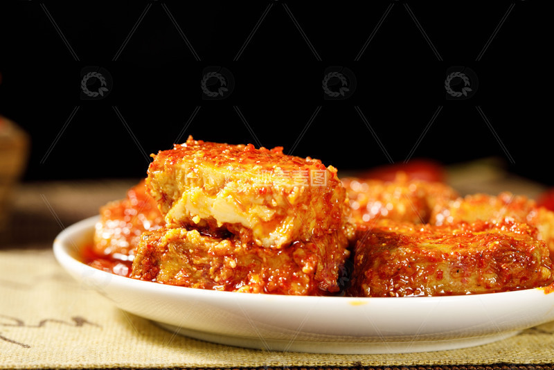 高清大图下载【趣麦麦图】香辣油腐乳霉豆腐特写