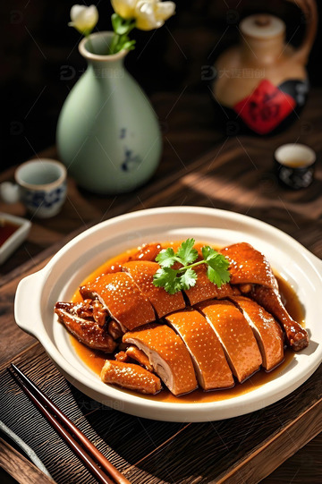 香酥鸭美食摄影图