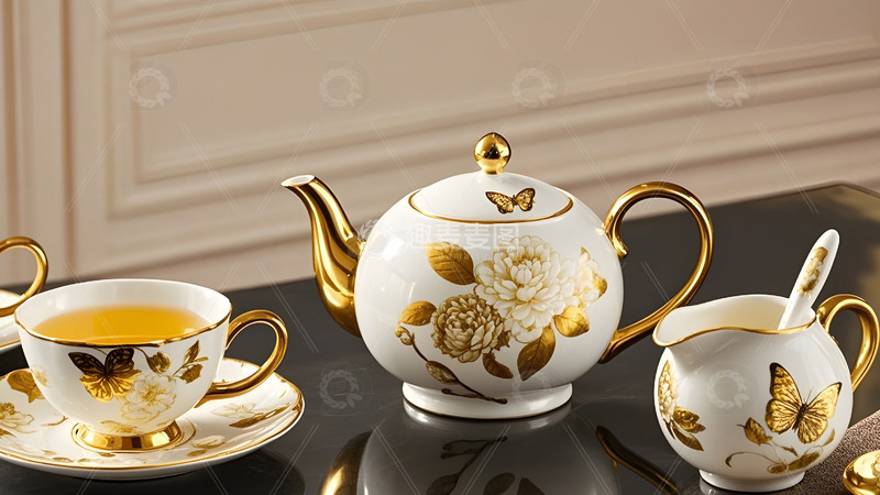 高清大图下载【趣麦麦图】陶瓷茶具套装中国风传统文化艺术精品