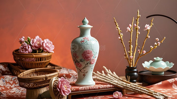 陶瓷花瓶中国风传统文化艺术装饰品