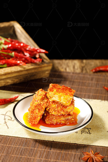 香辣油腐乳霉豆腐一盘2