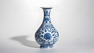 青花瓷花瓶传统中国风文化艺术收藏精品