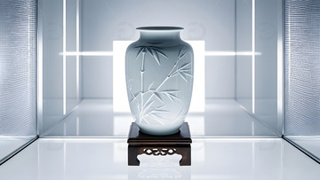 青瓷花瓶中国风传统文化艺术收藏精品