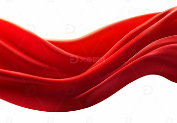 飘扬的红绸素材