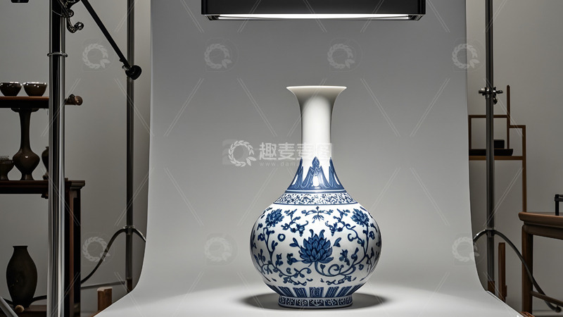 高清大图下载【趣麦麦图】陶瓷花瓶中国风传统文化艺术品摄影展示