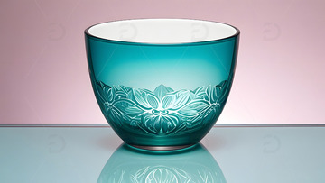 青绿色雕花陶瓷茶杯中国传统文化艺术品