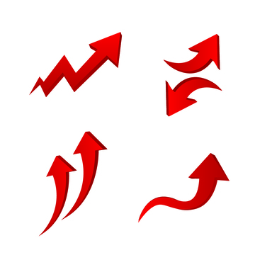 红色渐变科技箭头