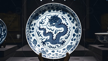 陶瓷盘中国风传统文化艺术收藏精品1