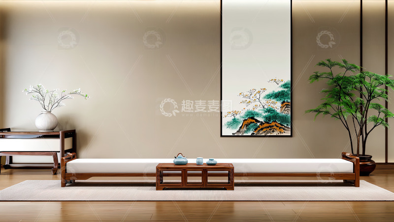 新中式中国风家居效果1