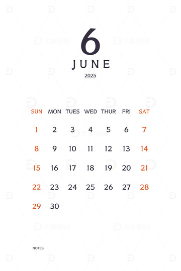 2025蛇年新年六月月历