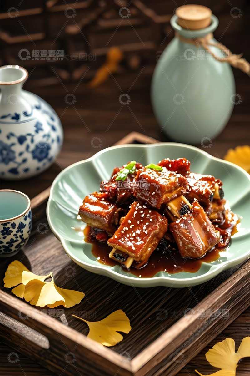 高清大图下载【趣麦麦图】美食摄影之糖醋排骨