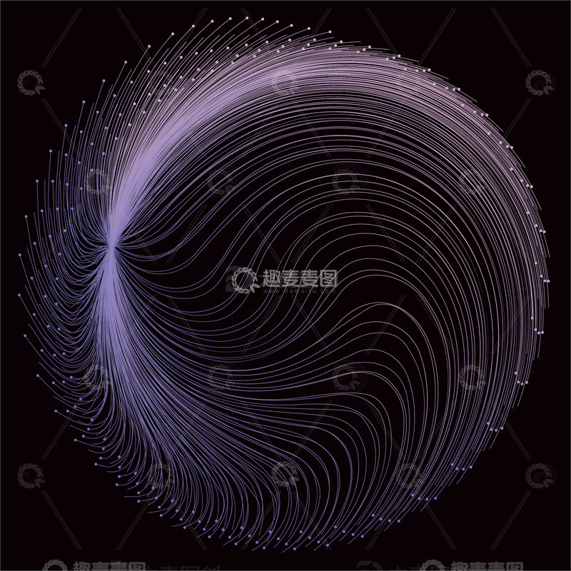 源文件下载【趣麦麦图】圆形科技感线条