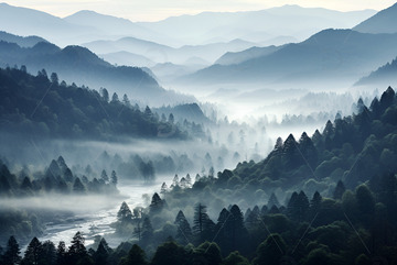 松树林自然风景