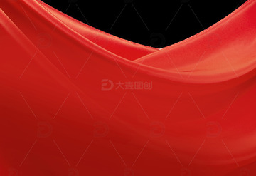 红色绸带底部装饰素材