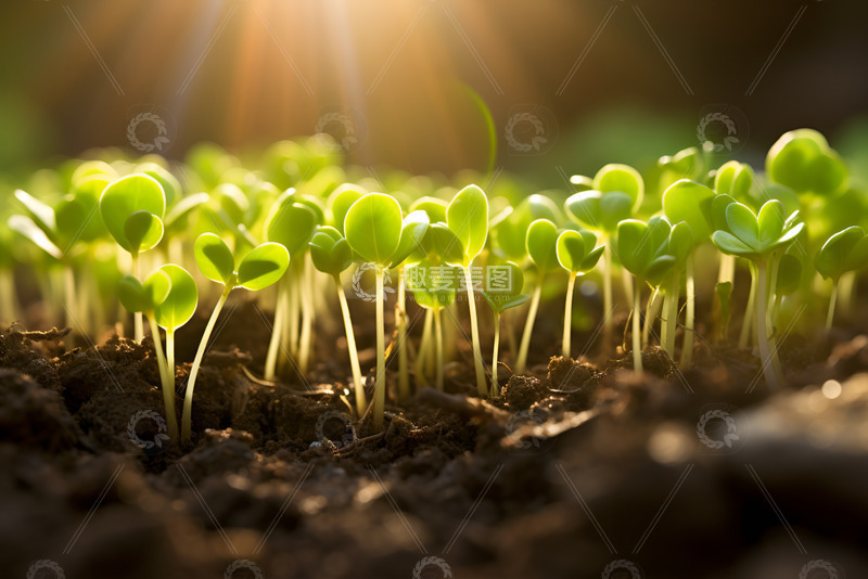 高清大图下载【趣麦麦图】春天发芽的种子