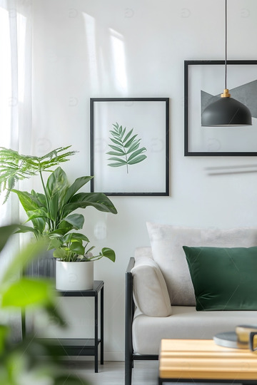 海报相框装饰画框室内贴图样机5