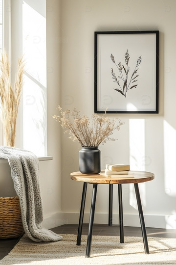 海报相框装饰画框室内贴图样机3