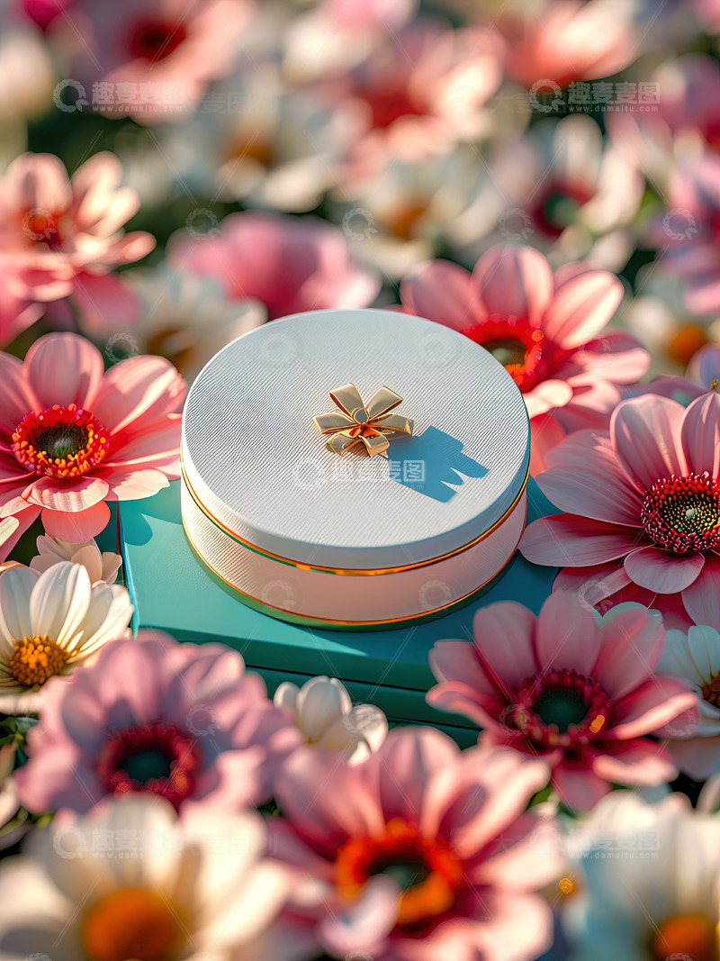 高清大图下载【趣麦麦图】商品展示展台鲜花背景56