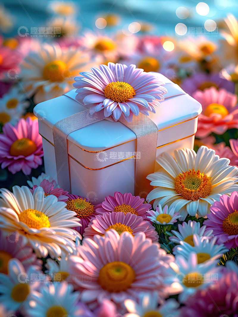 高清大图下载【趣麦麦图】商品展示展台鲜花背景74
