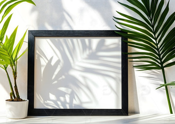 海报相框装饰画框室内贴图样机4