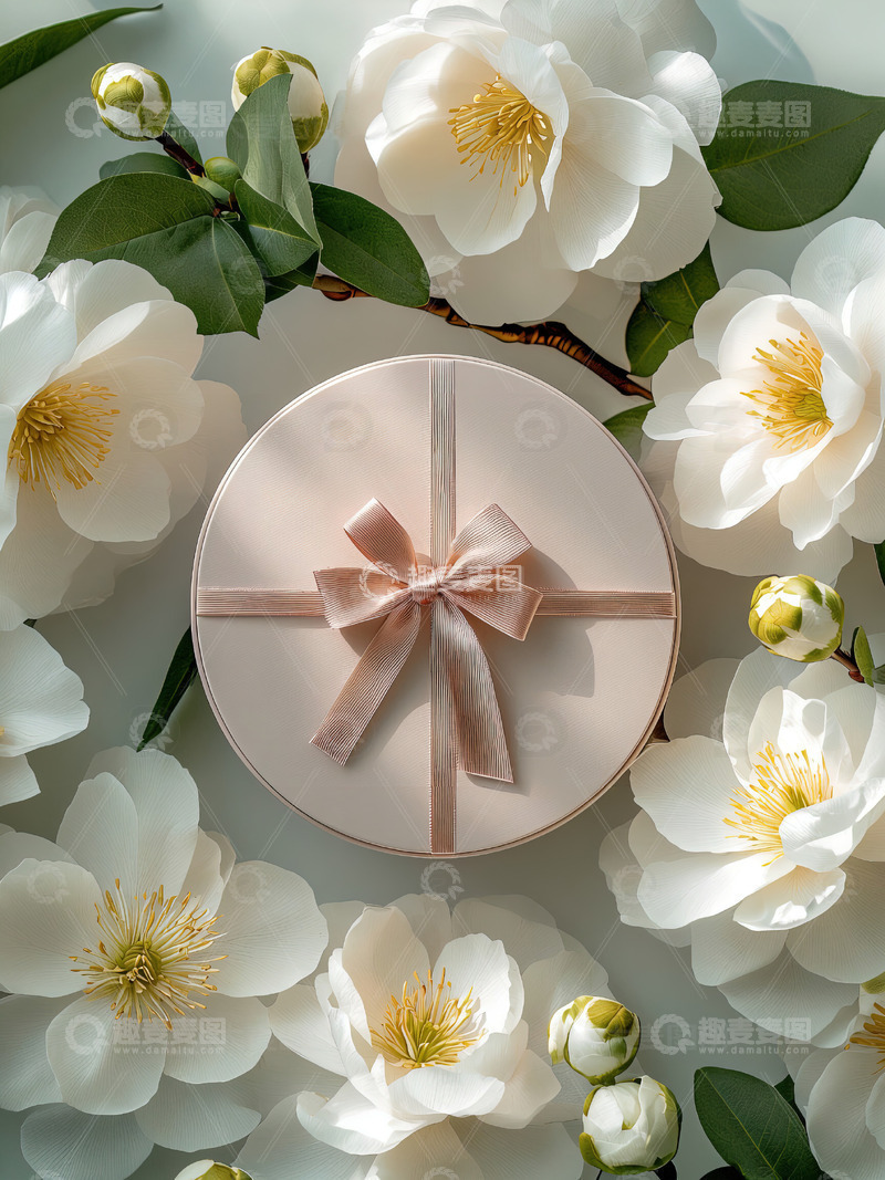 高清大图下载【趣麦麦图】商品展示展台鲜花背景83