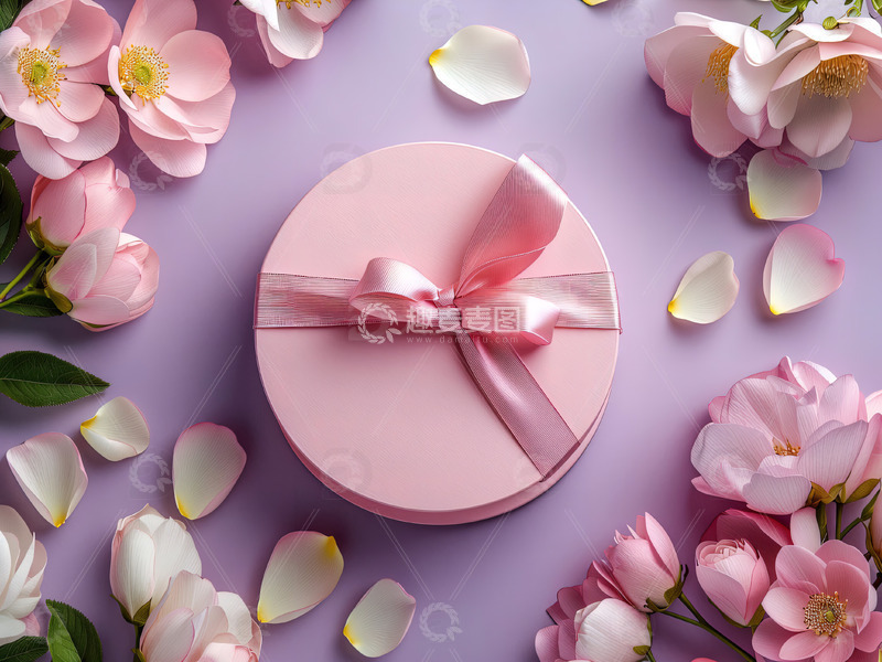 高清大图下载【趣麦麦图】商品展示展台鲜花背景124