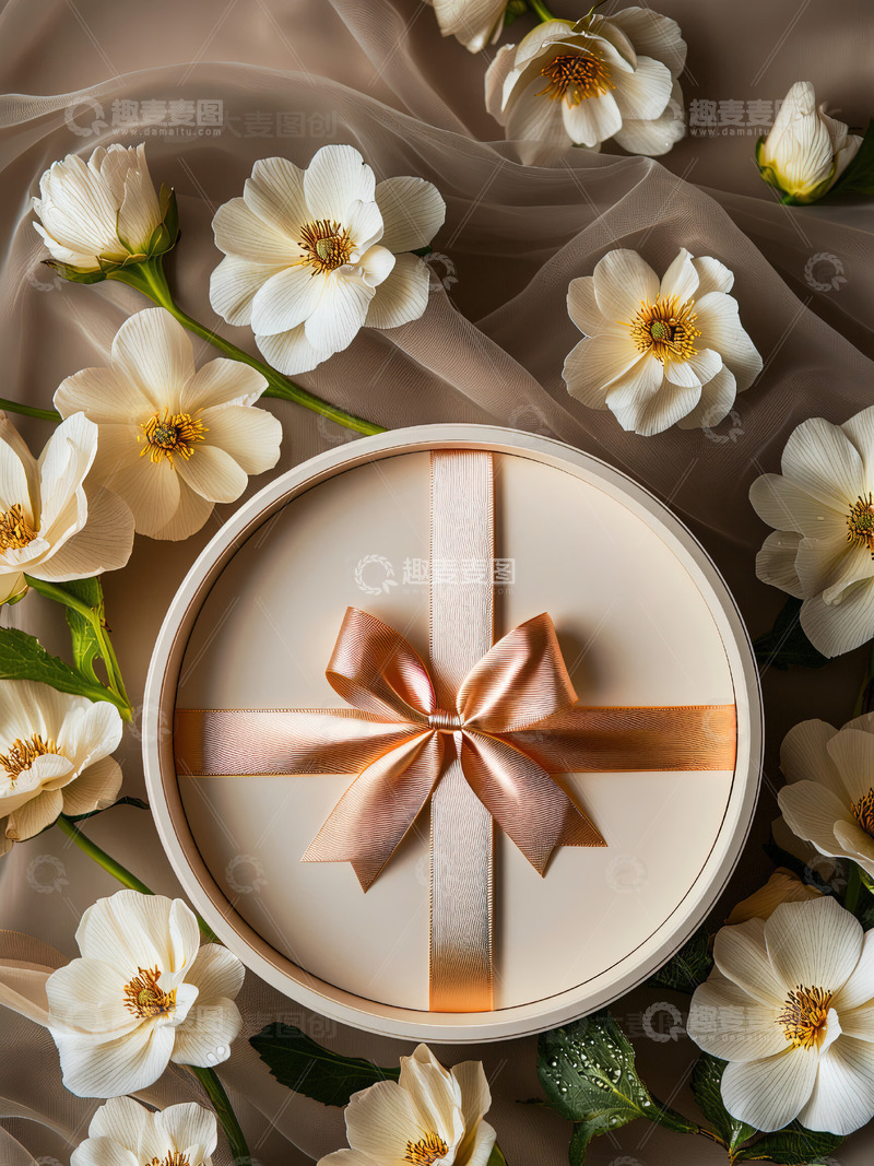 高清大图下载【趣麦麦图】商品展示展台鲜花背景101