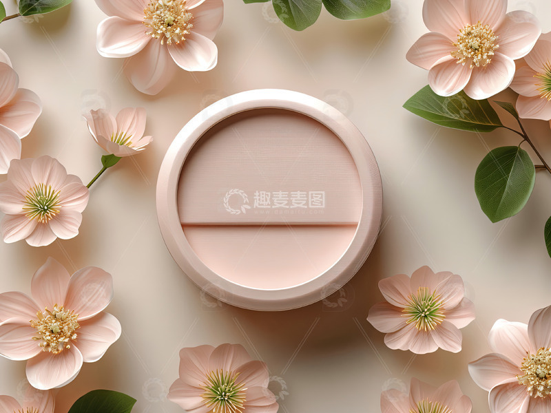 高清大图下载【趣麦麦图】商品展示展台鲜花背景126