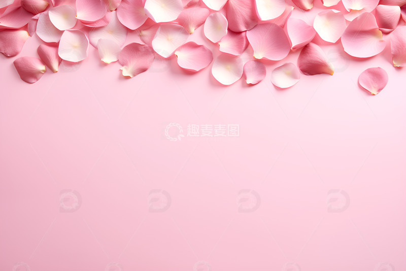 高清大图下载【趣麦麦图】粉色玫瑰花瓣背景