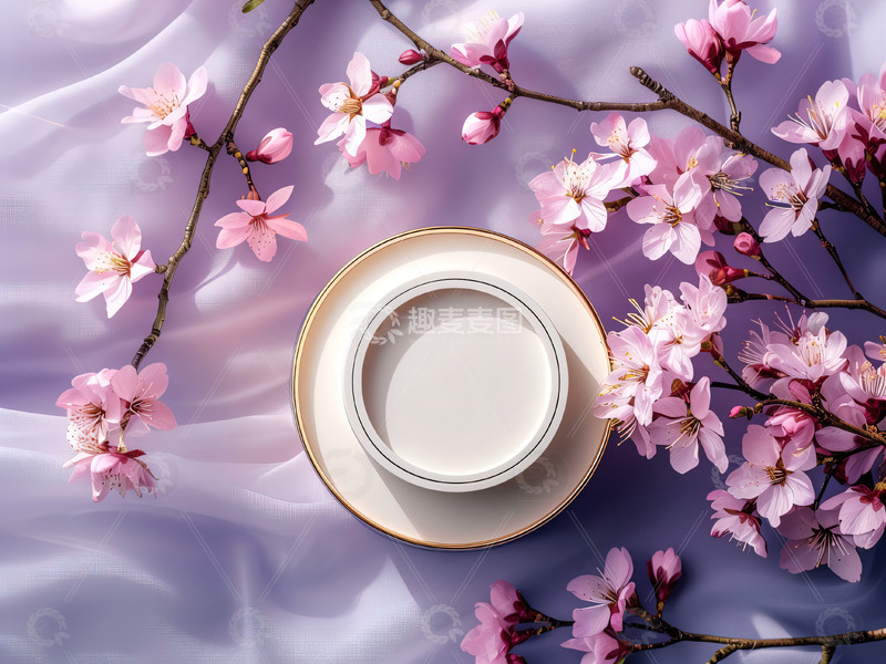 高清大图下载【趣麦麦图】商品展示展台鲜花背景112