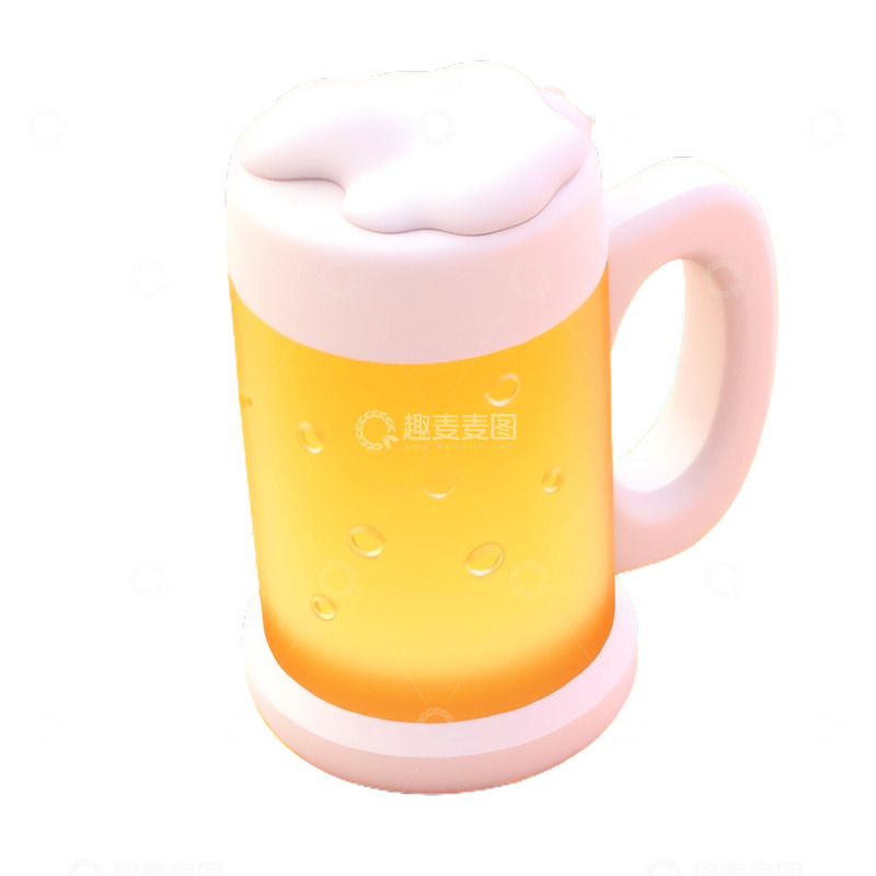 高清大图下载【趣麦麦图】3D立体风格啤酒